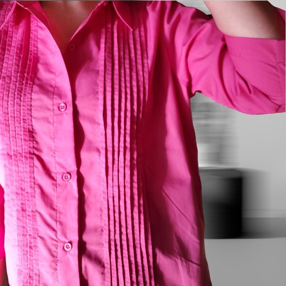 American Sweetheart Vintage 90's Ladies Button-Down Shirt - Pleated, Collar - Picture 10 of 10